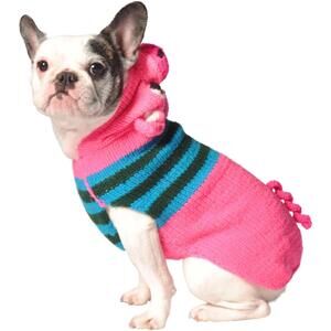NEW CHILLY DOGS piggy dog sweater in pink
